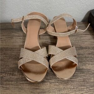 Elegant Gold Strappy Sandals